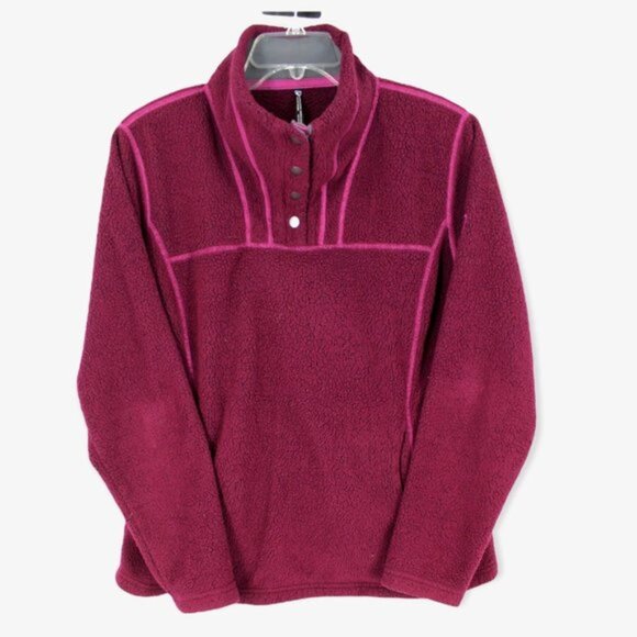 Kuhl Avalon Fleece Pullover Sweater Women’s Size XL Purple/Wine - Picture 1 of 5